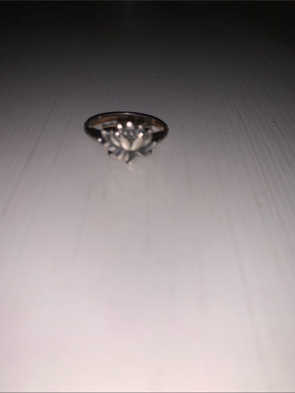 Sterling Silver Lotus Flower Ring - Silver